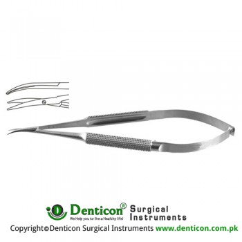 Micro Dissecting Scissor Curved - Blunt/Blunt Stainless Steel, 16.5 cm - 6 1/2" 